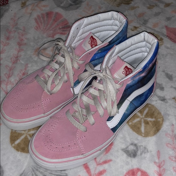 Vans Shoes - EUC Pink & Galaxy Custom Vans